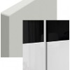 Белый ЛДСП/Комби черный и белый лакобель =36080 руб.